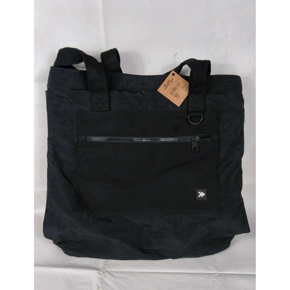 Thread Wallets Black Utility Tote Bag NWT Water Resistant Travel Laptop Work